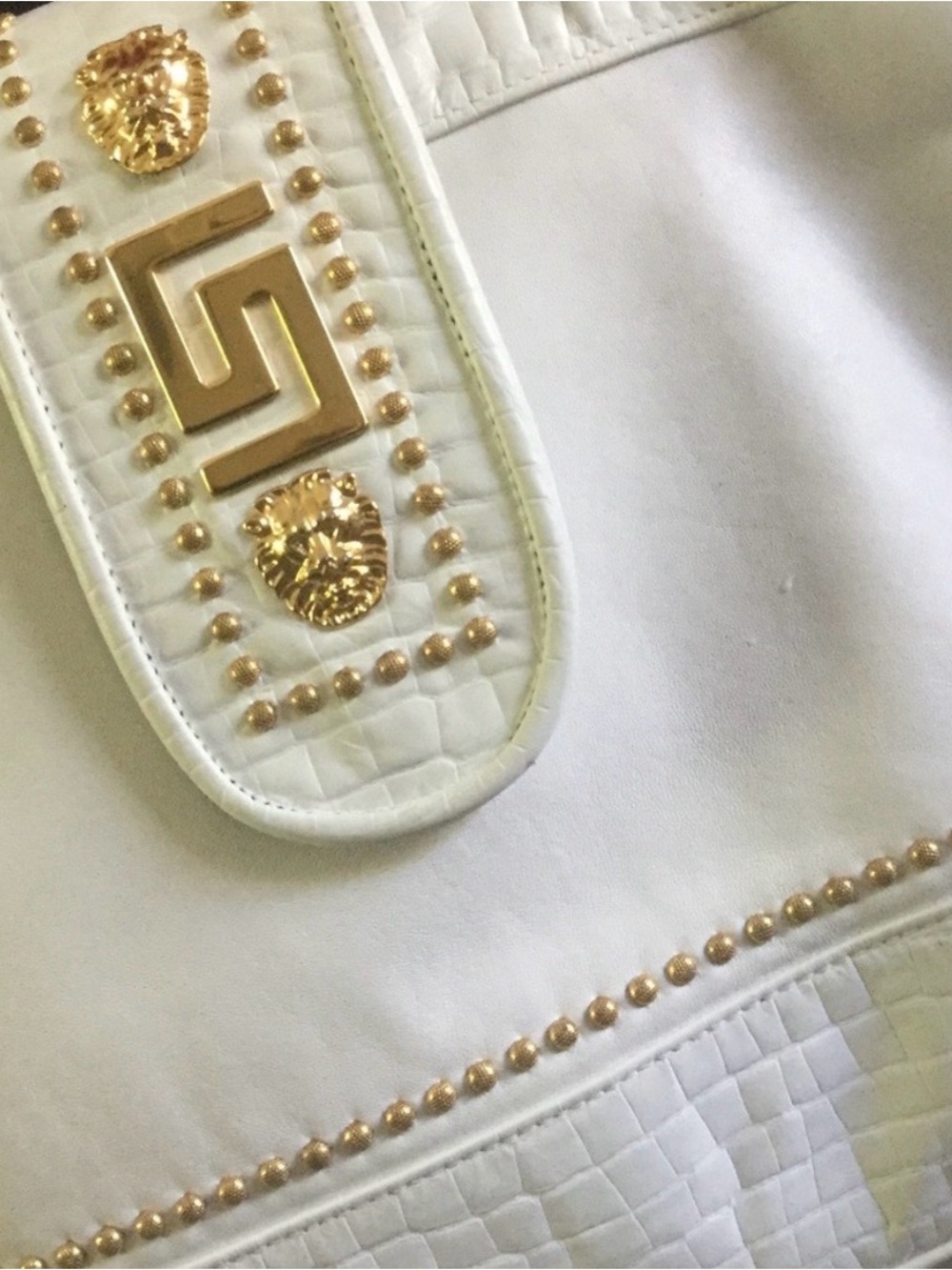 Cache White Crossbody Bag lion head - Picture 3 of 3